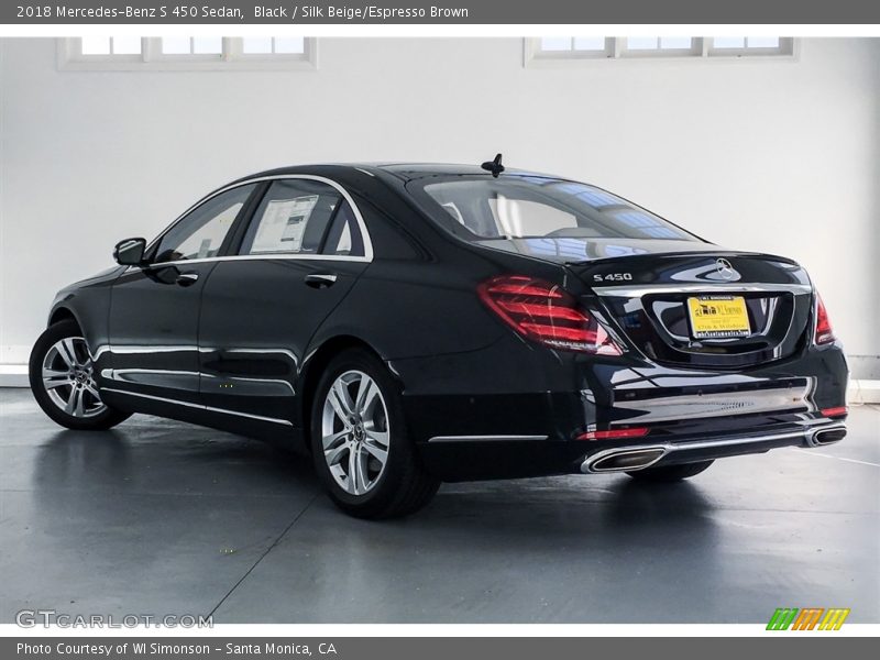 Black / Silk Beige/Espresso Brown 2018 Mercedes-Benz S 450 Sedan