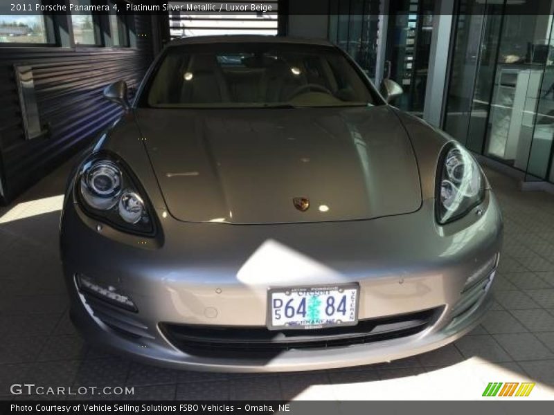 Platinum Silver Metallic / Luxor Beige 2011 Porsche Panamera 4