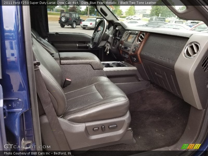 Dark Blue Pearl Metallic / Black Two Tone Leather 2011 Ford F250 Super Duty Lariat Crew Cab 4x4