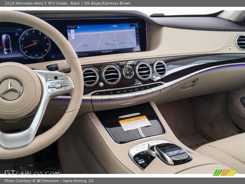 Black / Silk Beige/Espresso Brown 2018 Mercedes-Benz S 450 Sedan