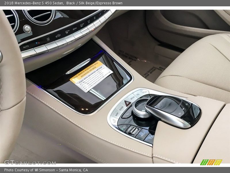 Black / Silk Beige/Espresso Brown 2018 Mercedes-Benz S 450 Sedan