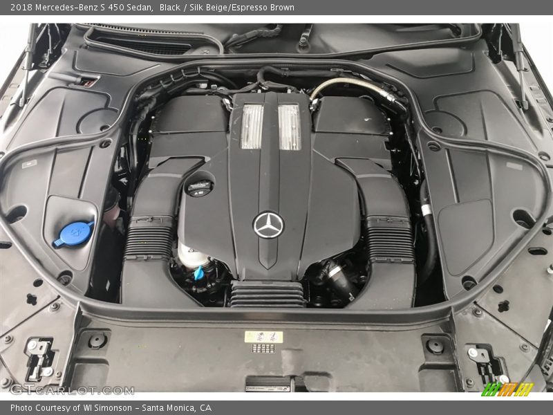 Black / Silk Beige/Espresso Brown 2018 Mercedes-Benz S 450 Sedan