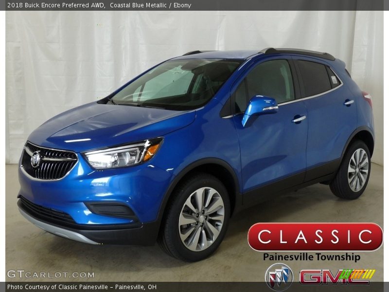 Coastal Blue Metallic / Ebony 2018 Buick Encore Preferred AWD