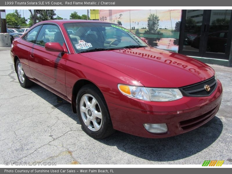 Red Flame Metallic / Charcoal 1999 Toyota Solara SLE V6 Coupe