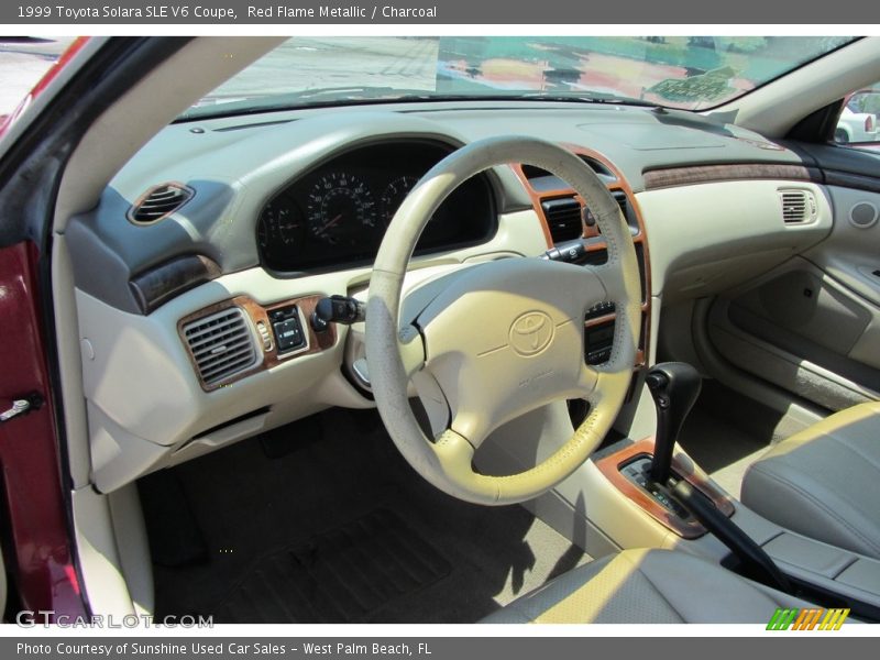 Red Flame Metallic / Charcoal 1999 Toyota Solara SLE V6 Coupe