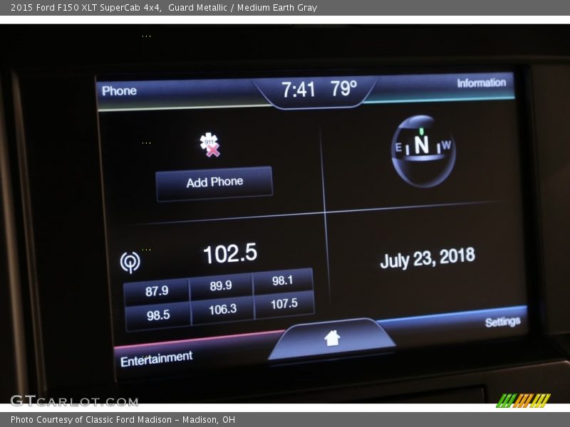 Guard Metallic / Medium Earth Gray 2015 Ford F150 XLT SuperCab 4x4