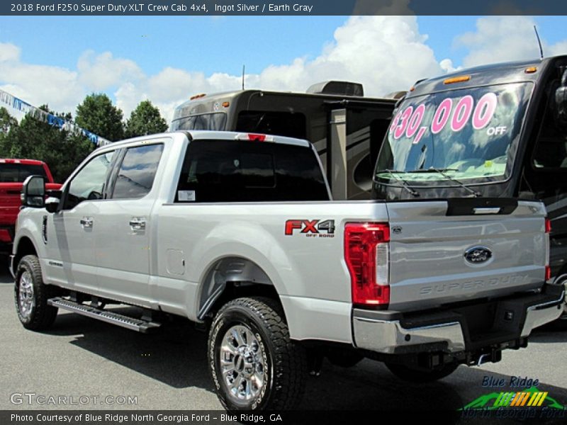 Ingot Silver / Earth Gray 2018 Ford F250 Super Duty XLT Crew Cab 4x4