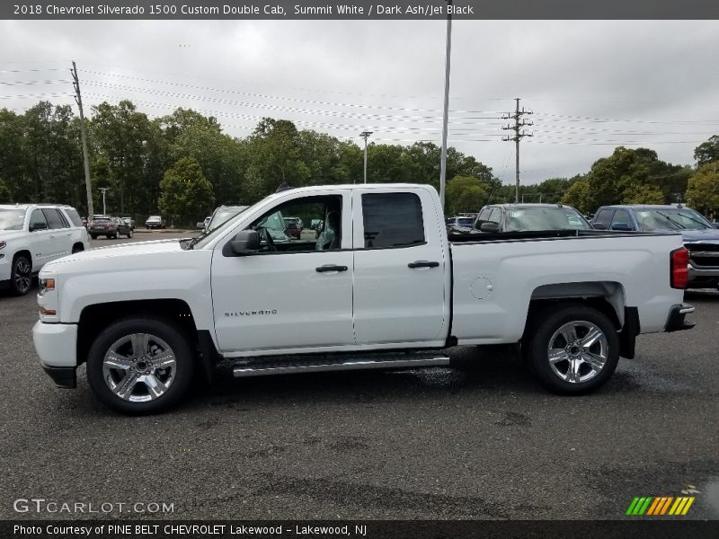 Summit White / Dark Ash/Jet Black 2018 Chevrolet Silverado 1500 Custom Double Cab