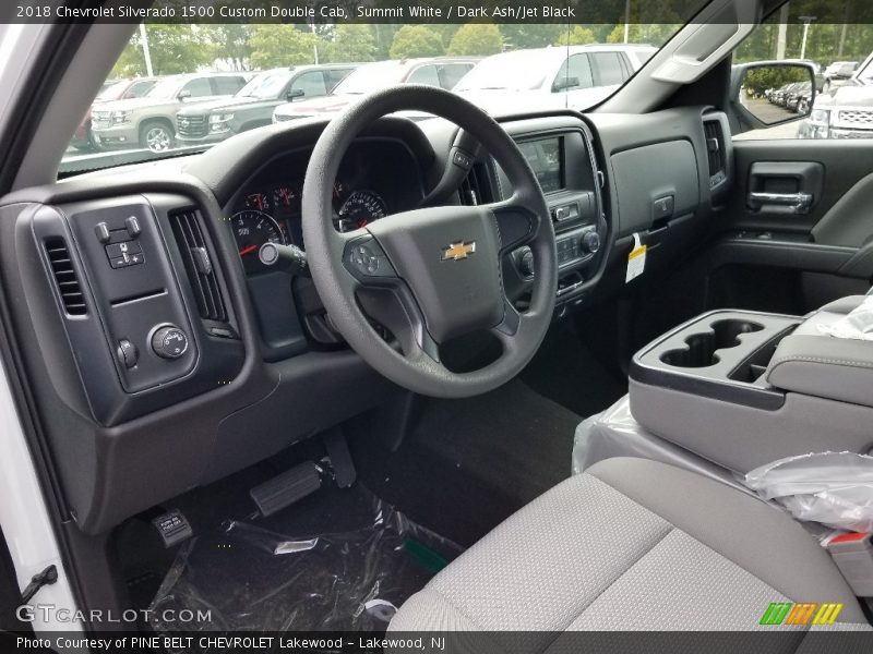 Summit White / Dark Ash/Jet Black 2018 Chevrolet Silverado 1500 Custom Double Cab