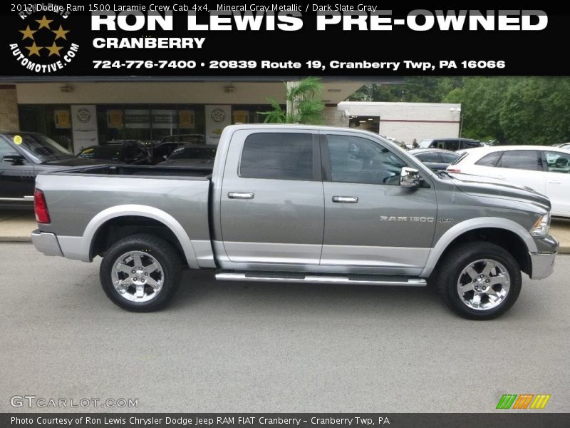 Mineral Gray Metallic / Dark Slate Gray 2012 Dodge Ram 1500 Laramie Crew Cab 4x4