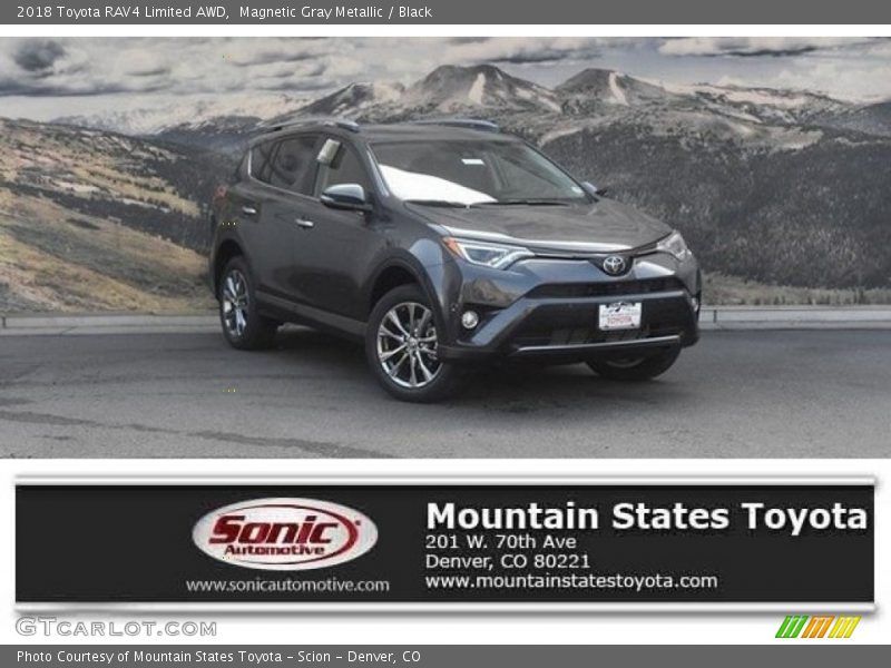 Magnetic Gray Metallic / Black 2018 Toyota RAV4 Limited AWD