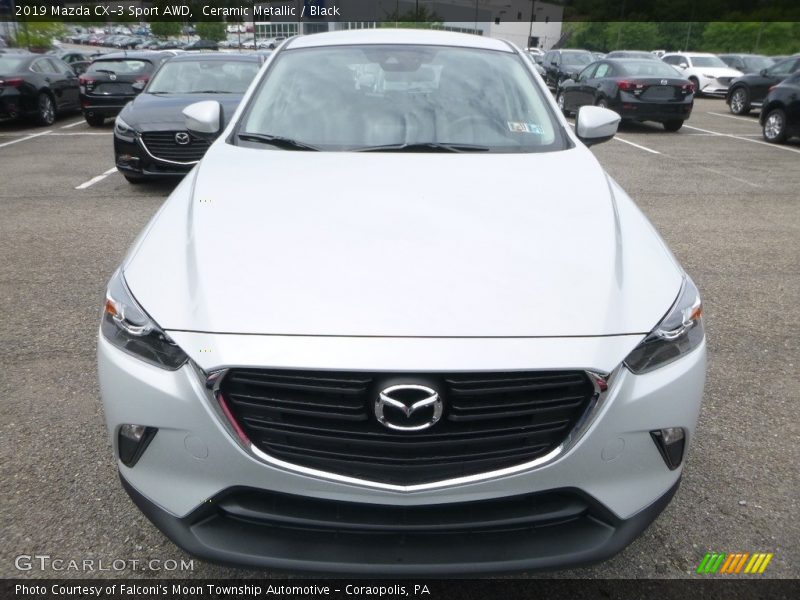 Ceramic Metallic / Black 2019 Mazda CX-3 Sport AWD