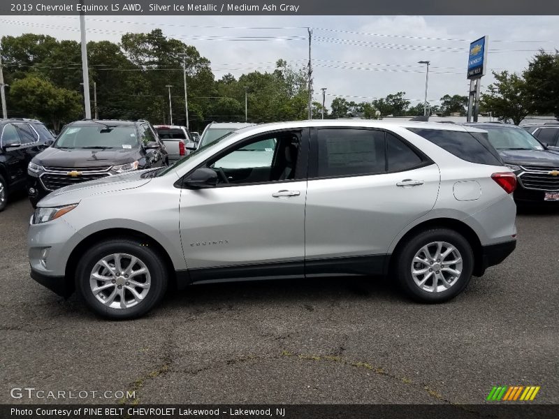 Silver Ice Metallic / Medium Ash Gray 2019 Chevrolet Equinox LS AWD