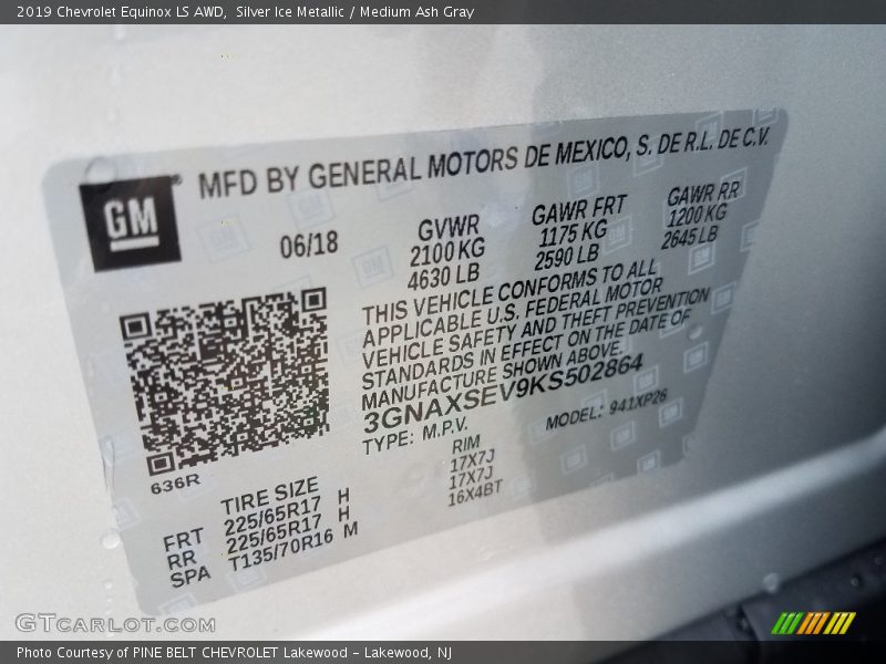 Silver Ice Metallic / Medium Ash Gray 2019 Chevrolet Equinox LS AWD