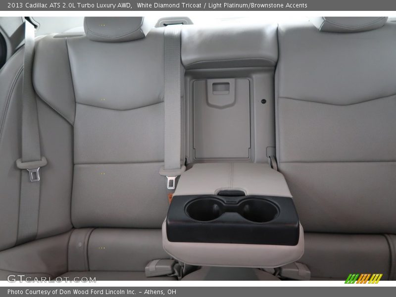 White Diamond Tricoat / Light Platinum/Brownstone Accents 2013 Cadillac ATS 2.0L Turbo Luxury AWD