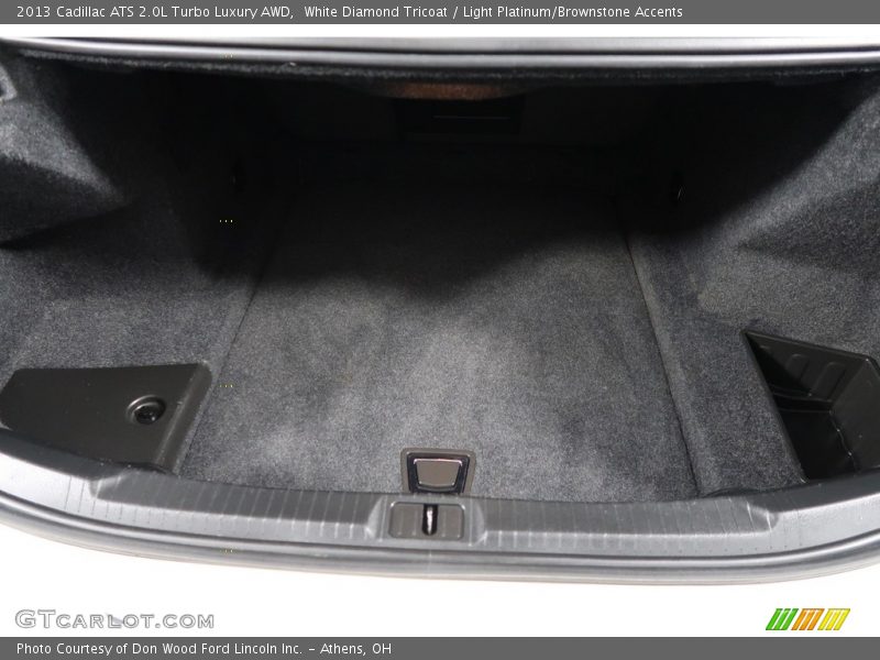 White Diamond Tricoat / Light Platinum/Brownstone Accents 2013 Cadillac ATS 2.0L Turbo Luxury AWD