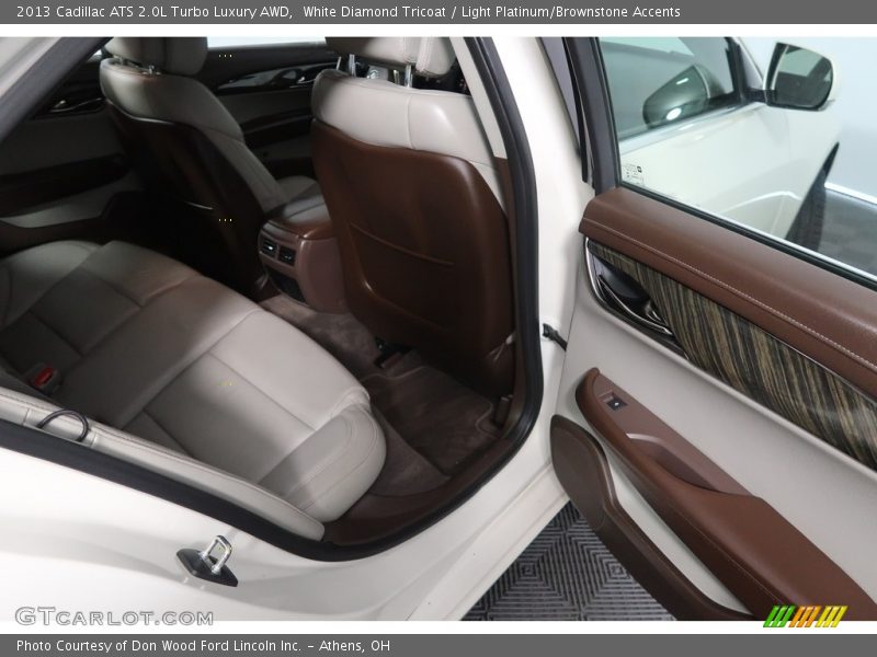 White Diamond Tricoat / Light Platinum/Brownstone Accents 2013 Cadillac ATS 2.0L Turbo Luxury AWD