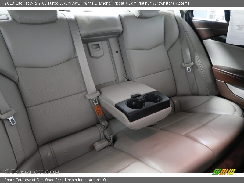 White Diamond Tricoat / Light Platinum/Brownstone Accents 2013 Cadillac ATS 2.0L Turbo Luxury AWD