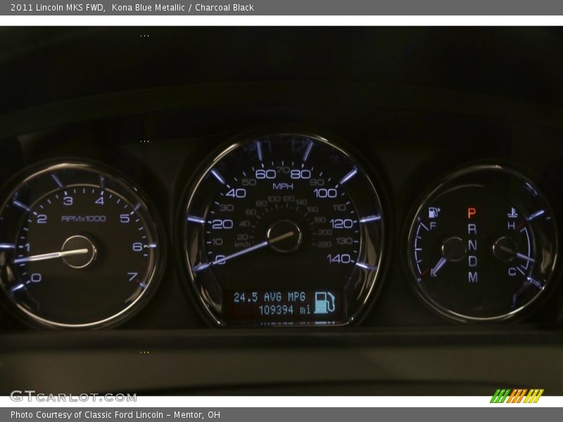 Kona Blue Metallic / Charcoal Black 2011 Lincoln MKS FWD