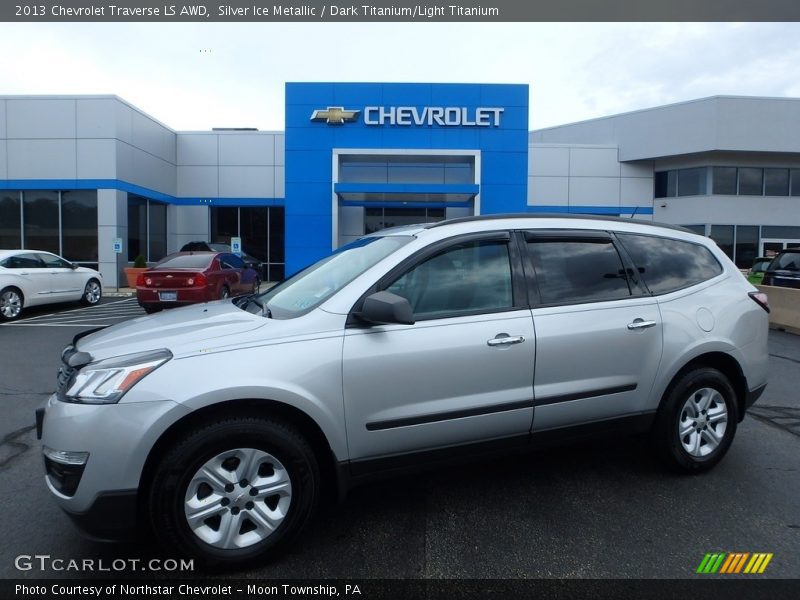 Silver Ice Metallic / Dark Titanium/Light Titanium 2013 Chevrolet Traverse LS AWD