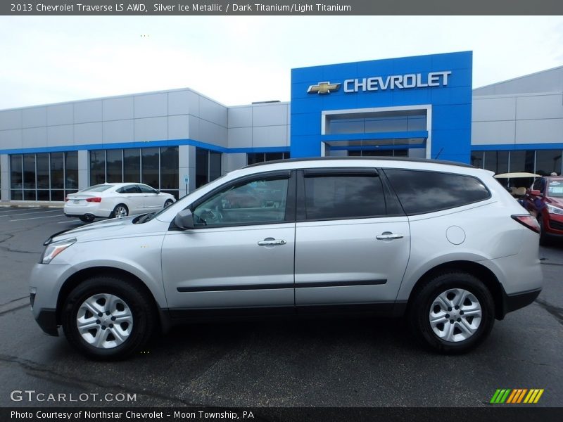 Silver Ice Metallic / Dark Titanium/Light Titanium 2013 Chevrolet Traverse LS AWD