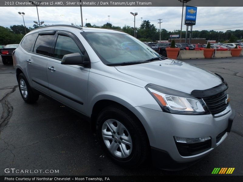 Silver Ice Metallic / Dark Titanium/Light Titanium 2013 Chevrolet Traverse LS AWD