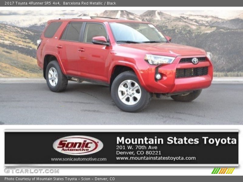Barcelona Red Metallic / Black 2017 Toyota 4Runner SR5 4x4