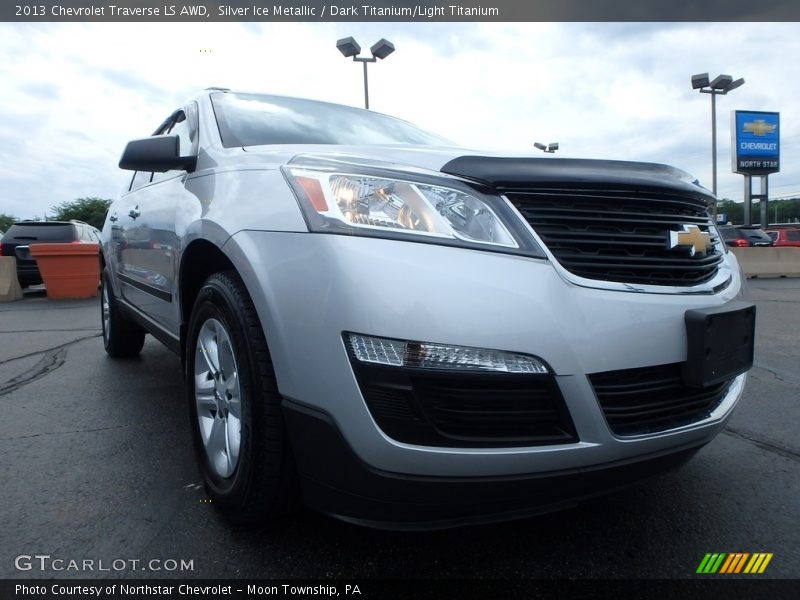 Silver Ice Metallic / Dark Titanium/Light Titanium 2013 Chevrolet Traverse LS AWD