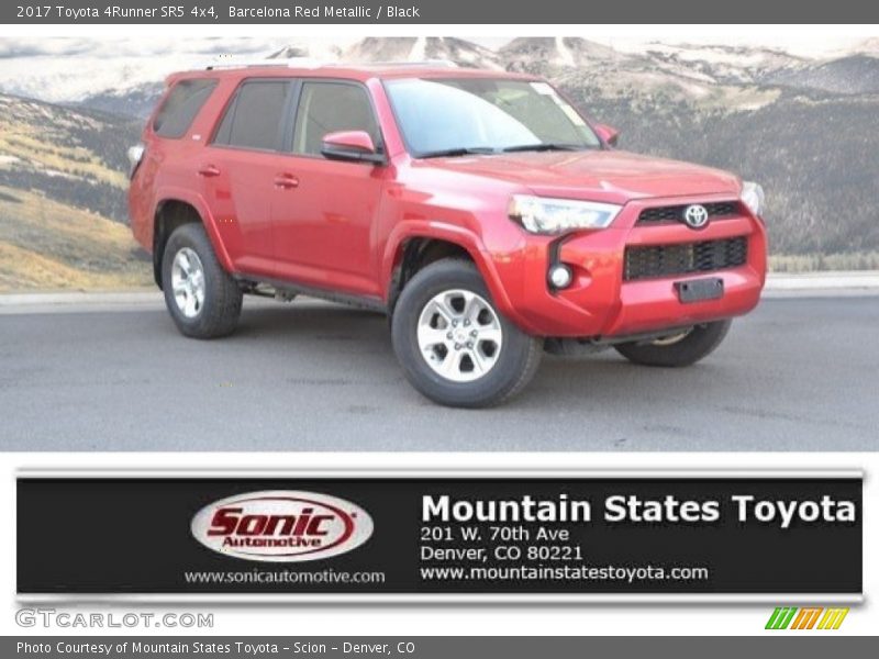 Barcelona Red Metallic / Black 2017 Toyota 4Runner SR5 4x4