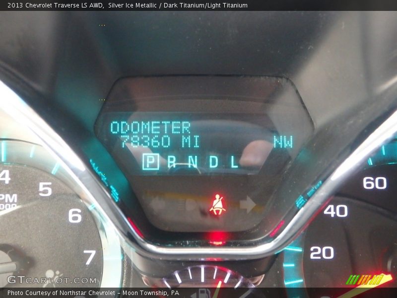 Silver Ice Metallic / Dark Titanium/Light Titanium 2013 Chevrolet Traverse LS AWD
