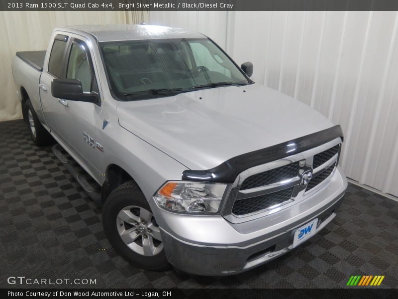 Bright Silver Metallic / Black/Diesel Gray 2013 Ram 1500 SLT Quad Cab 4x4