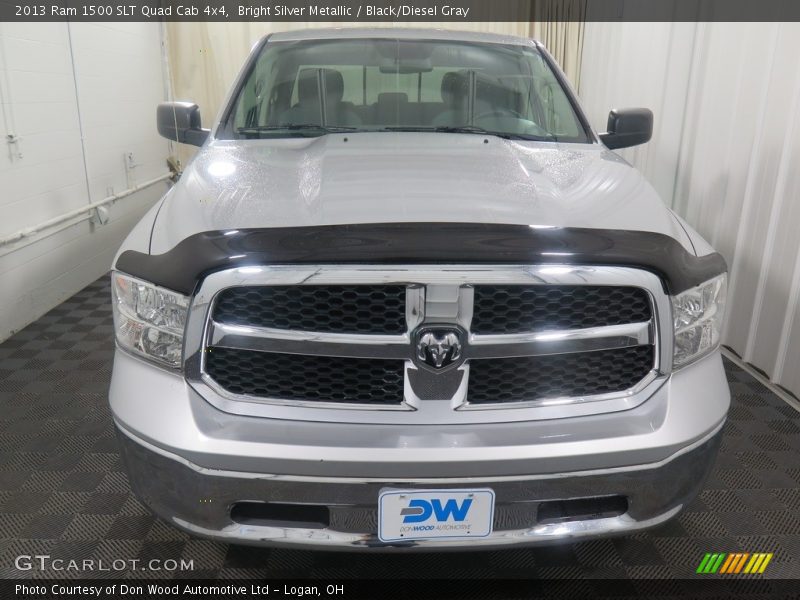 Bright Silver Metallic / Black/Diesel Gray 2013 Ram 1500 SLT Quad Cab 4x4