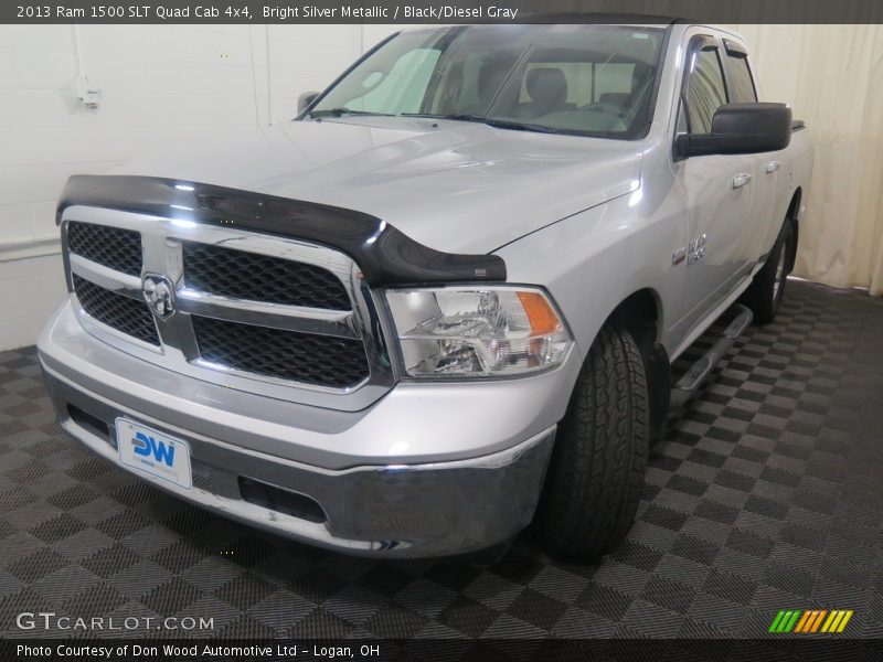 Bright Silver Metallic / Black/Diesel Gray 2013 Ram 1500 SLT Quad Cab 4x4