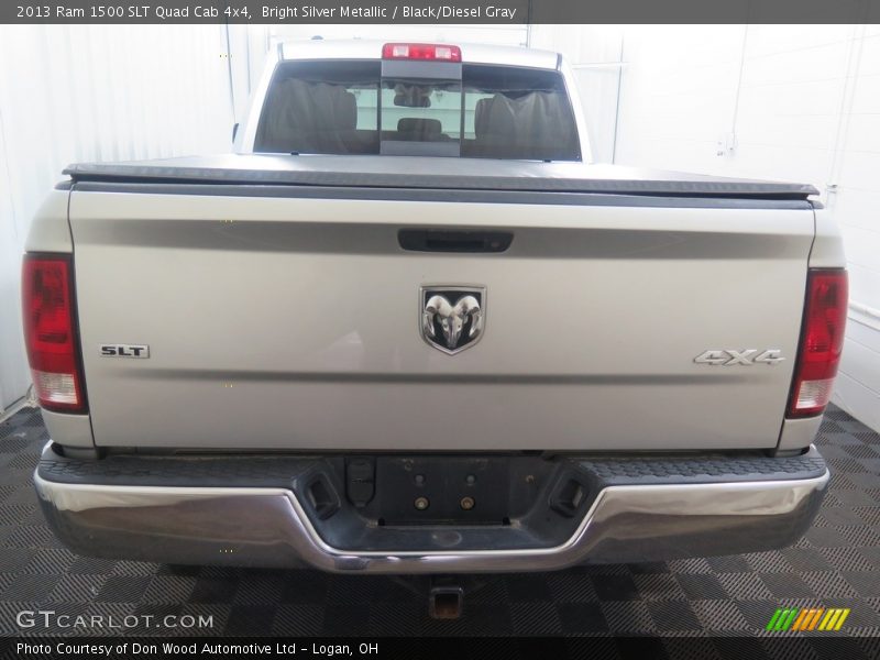 Bright Silver Metallic / Black/Diesel Gray 2013 Ram 1500 SLT Quad Cab 4x4