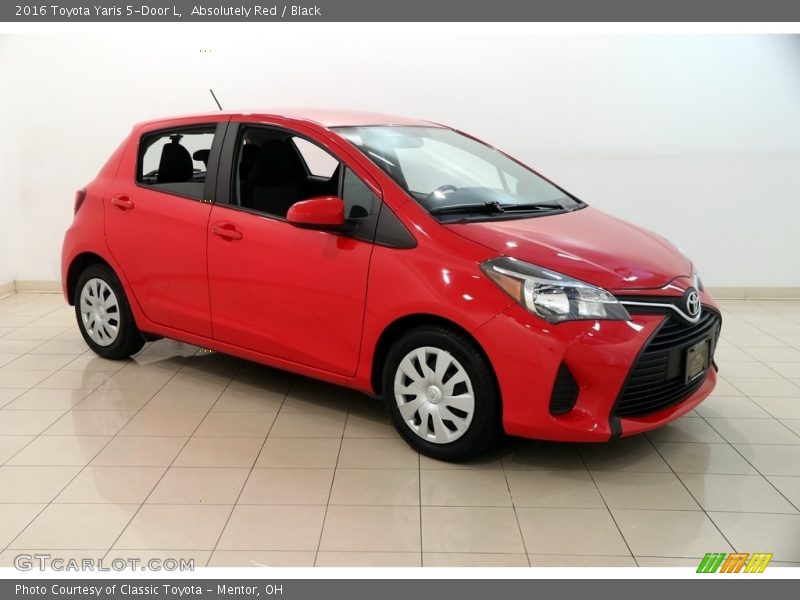 Absolutely Red / Black 2016 Toyota Yaris 5-Door L