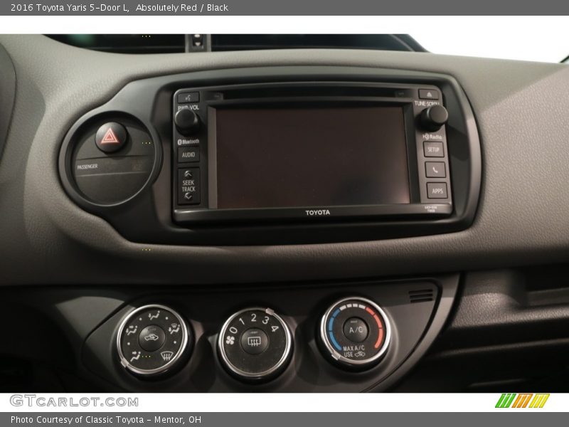 Absolutely Red / Black 2016 Toyota Yaris 5-Door L