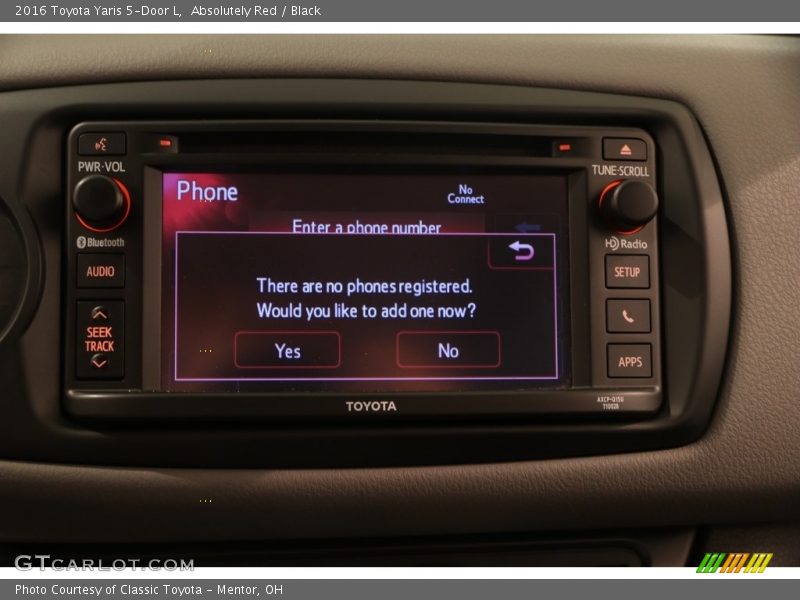 Absolutely Red / Black 2016 Toyota Yaris 5-Door L