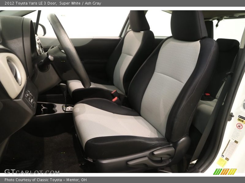 Super White / Ash Gray 2012 Toyota Yaris LE 3 Door