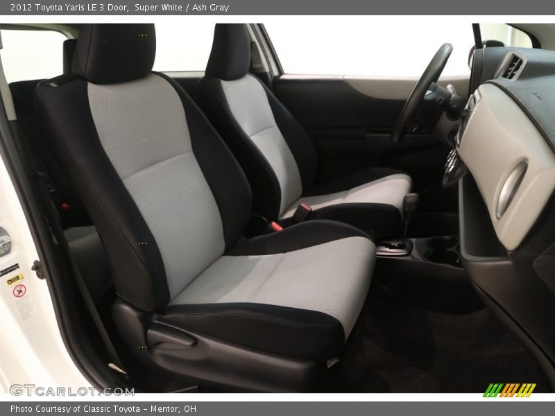Super White / Ash Gray 2012 Toyota Yaris LE 3 Door