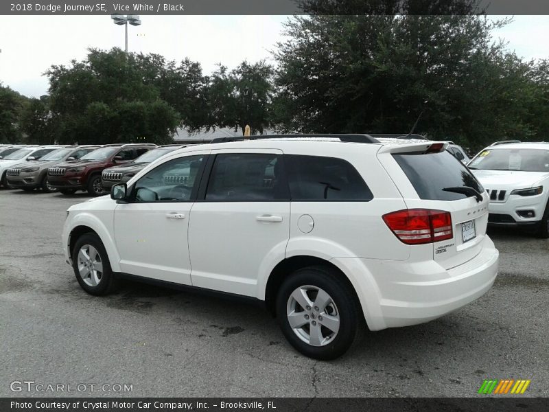 Vice White / Black 2018 Dodge Journey SE