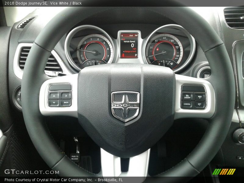 Vice White / Black 2018 Dodge Journey SE