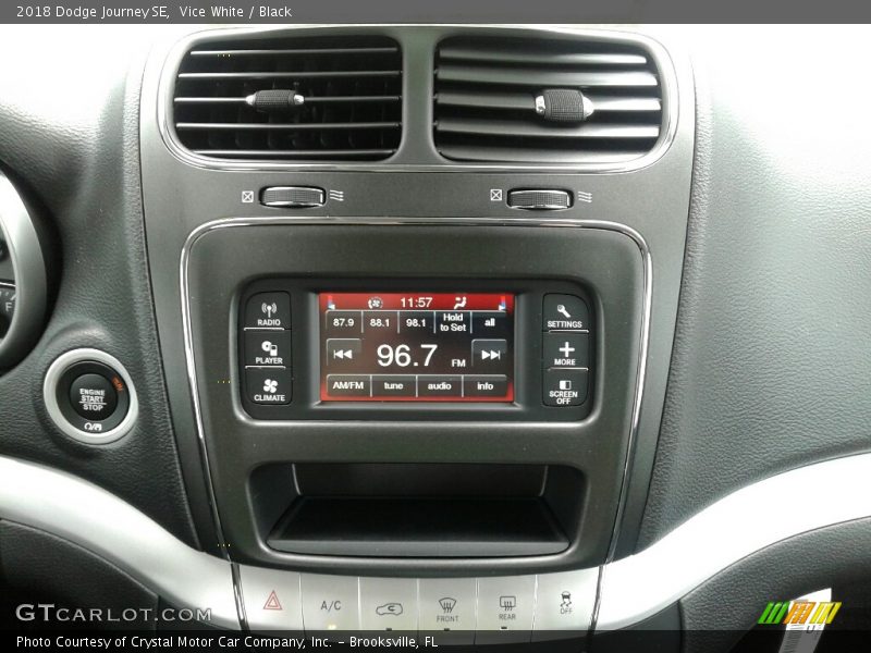 Vice White / Black 2018 Dodge Journey SE