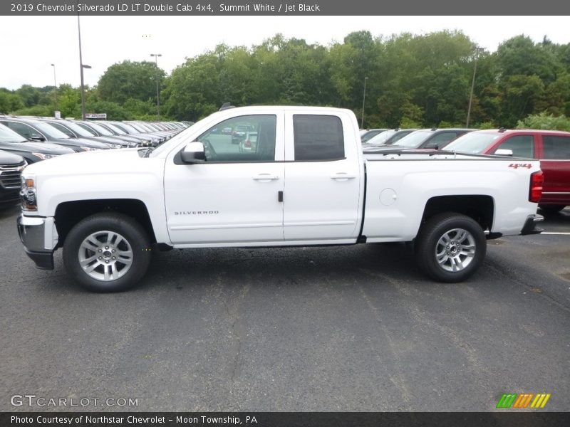 Summit White / Jet Black 2019 Chevrolet Silverado LD LT Double Cab 4x4