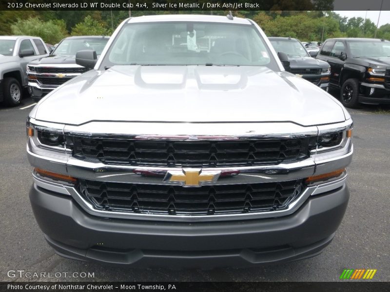 Silver Ice Metallic / Dark Ash/Jet Black 2019 Chevrolet Silverado LD WT Double Cab 4x4