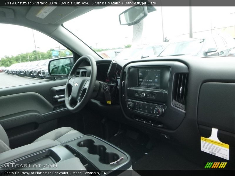 Silver Ice Metallic / Dark Ash/Jet Black 2019 Chevrolet Silverado LD WT Double Cab 4x4