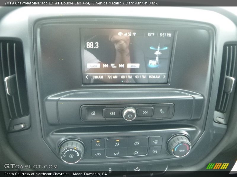 Silver Ice Metallic / Dark Ash/Jet Black 2019 Chevrolet Silverado LD WT Double Cab 4x4