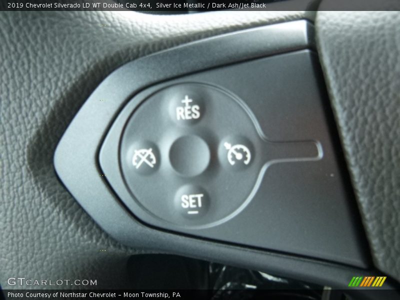 Silver Ice Metallic / Dark Ash/Jet Black 2019 Chevrolet Silverado LD WT Double Cab 4x4