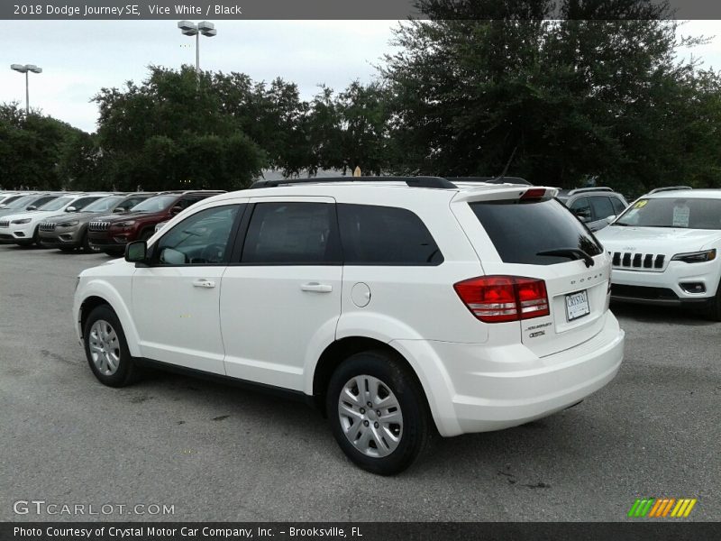 Vice White / Black 2018 Dodge Journey SE