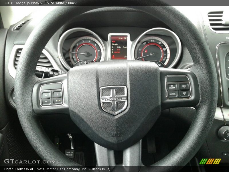 Vice White / Black 2018 Dodge Journey SE