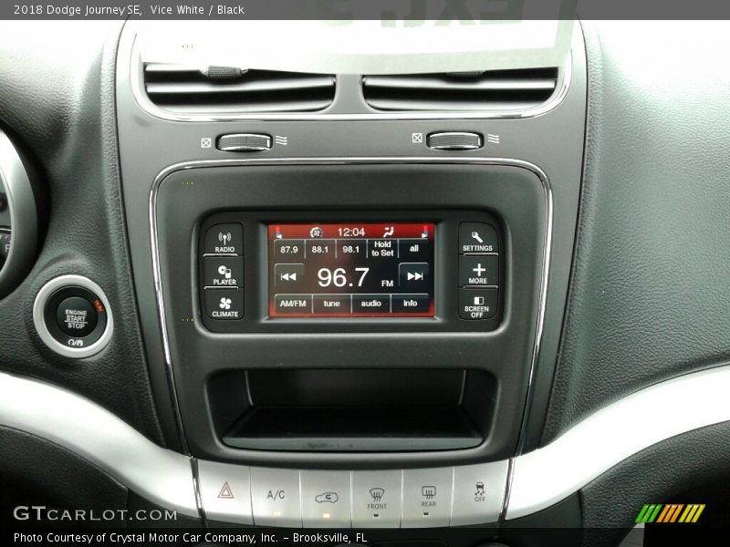 Vice White / Black 2018 Dodge Journey SE